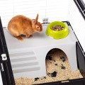 FERPLAST CASITA 80 Klatka Dla Królika, Świnki, Gryzoni 78cm Czarno-Biała