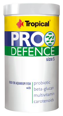 TROPICAL PRO DEFENCE SIZE S 250ml - Pokarm w Formie Wolno Tonącego Granulatu Z Dodatkiem Probiotyku Dla Młodych I Dorosłych Ryb Mniejszych Gatunków