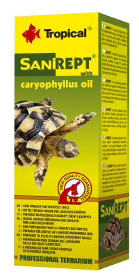 TROPICAL SANIREPT 15ml Preparat z Olejkiem Goździkowym do Pielęgnacji Skorupy Żółwi Lądowych
