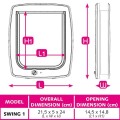 Drzwiczki Wahadłowe Dla Kota i Psa 2 WAY BRĄZOWE FERPLAST SWING 1
