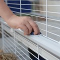 FERPLAST BARN 100 Duża PIĘTROWA Klatka Dla Królika, Świnki, Gryzoni 96cm Szara