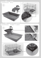 FERPLAST CASITA CZARNA 80 Klatka dla królika+STOJAK 50cm