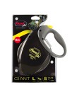 FLEXI Smycz automatyczna GIANT NEON Taśma L do 50 kg 8m