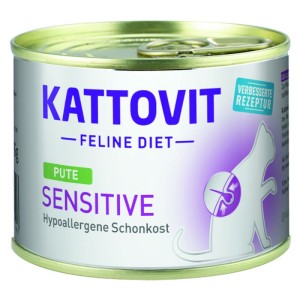 Kattovit Sensitive Monobiałkowa Karma dla Kotów z Indykiem na Alergie Pokarmowe 185g