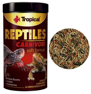 Tropical Reptiles Carnivore Pokarm Dla Mięsożernych i Wszystkożernych Gadów 1000ml/260g