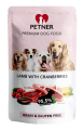 PETNER Wysokomięsna Karma Mokra JAGNIĘCINA Z ŻURAWINĄ 95,5% Mięsa 500g