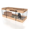 Aquael Aquaterrarium Terrarium Akwarium dla Zwierząt Wodno-Lądowych 80x35x30,5cm
