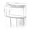 Juwel Vision 180l 92x41x55 cm Zestaw Akwarium Białe