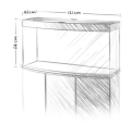 Juwel Vision 260l 121x46cm Zestaw z Szafką Czarny
