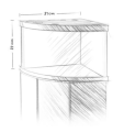 Juwel Trigon 350l Zestaw Akwarium Narożne Jasne Drewno 123x87x65cm