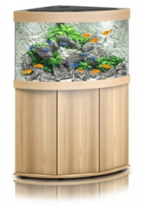 Juwel Trigon 190l Zestaw Z Szafką Narożny Jasne Drewno 98,5x70cm