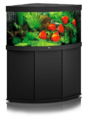 Juwel Trigon 350l Zestaw z Szafką Narożny Czarny 123x87cm