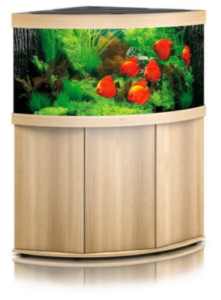 Juwel Trigon 350l Zestaw z Szafką Narożny Jasne Drewno 123x87cm