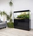 AQUAEL GLOSSY 125L 80x35x54 Zestaw Akwarium Czarne Day&Night