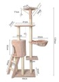 Drapak Dla Kota Drzewko XL 138x50x38cm Jasno - Brązowy