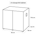 AQUAEL ULTRASCAPE 90 Szafka Pod Akwarium 243L Snow Set