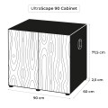 AQUAEL ULTRASCAPE 90 Szafka Pod Akwarium 243L 90x60x80cm Forest Set