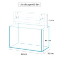 AQUAEL ULTRASCAPE 60 65L Zestaw Akwarium z Oświetleniem Snow Set