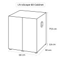 AQUAEL ULTRASCAPE 60 Szafka Pod Akwarium 65L 60x30x80cm Biała
