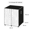 AQUAEL ULTRASCAPE 60 Szafka Pod Akwarium 65L 60x30x80cm Drewno