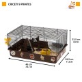FERPLAST CRICETI 9 PIRATES Klatka Dla Chomika Myszki PIRACI dla Chłopca 46x29,5x23cm