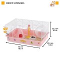 FERPLAST CRICETI 9 PRINCESS Klatka Dla Chomika Myszki KSIĘŻNICZKA dla Dziewczynki 46x29,5x23cm