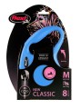 Smycz dla psa automatyczna FLEXI NEW CLASSIC linka M 8m do 20kg NIEBIESKA