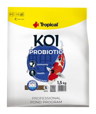 Tropical KOI PROBIOTIC PELLET SIZE S 5l/1,5kg pokarm wspomaga zdrowie i odporność