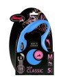 FLEXI Smycz automatyczna NEW CLASSIC taśma M 5m do 25kg NIEBIESKA