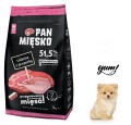 Pan Mięsko Karma dla Szczeniąt Cielęcina z Przepiórką rozm. XS 3kg