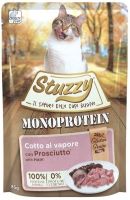 Stuzzy Karma Mokra Monoprotein z Szynką dla Kotów 85g