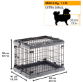 Ferplast Superior 60 Składana Kompaktowa Klatka Kennelowa dla Psa 62x47x50cm