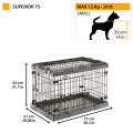 Ferplast Superior 75 Składana Kompaktowa Klatka Kennelowa dla Psa 77x51x55cm