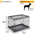 Ferplast Superior 105 Składana Kompaktowa Klatka Kennelowa dla Psa 107x77x73,5cm