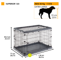 Ferplast Superior 120 Składana Kompaktowa Klatka Kennelowa dla Psa 118x77x82,5cm