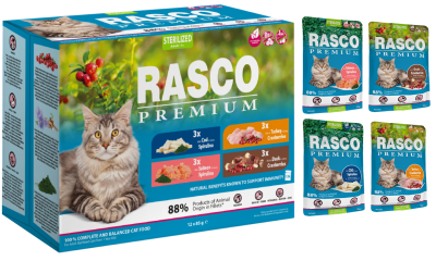Rasco Premium Sterilized 1+ Mokra Karma dla Kota Saszetki Pakiet 12x85g