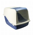 Kuweta Dla Kota Kryta Duża 57cm ARIEL + Filtr + Łopatka Biało Niebieska