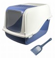 Kuweta Dla Kota Kryta Duża 57cm ARIEL + Filtr + Łopatka Biało Niebieska