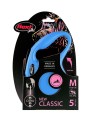 FLEXI Smycz automatyczna NEW CLASSIC linka M 5m do 20kg NIEBIESKA