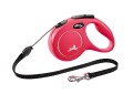 FLEXI Smycz automatyczna NEW CLASSIC linka M 5m do 20kg CZERWONA