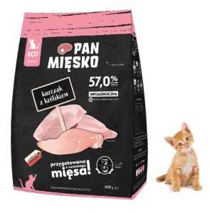 Pan Mięsko Karma dla Kociąt Kurczak z Królikiem rozm. XS 400g