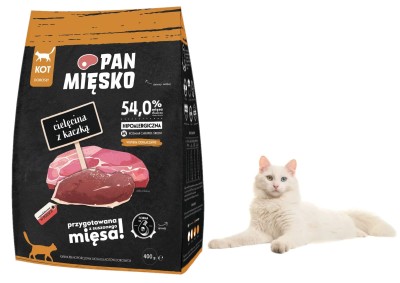 Pan Mięsko Karma dla Kotów Cielęcina z Kaczką rozm. M 400g