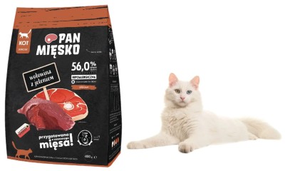Pan Mięsko Karma dla Kotów Wołowina z Jeleniem rozm. M 400g