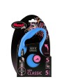 FLEXI Smycz automatyczna NEW CLASSIC linka S 5m do 12kg NIEBIESKA