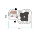 Pontec PE 150 Niecka Stawu Forma do Oczka Wodnego 150l 120x80cm