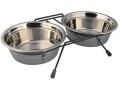 Miski Metalowe Na Stojaku Niskim Dla Psa Kota 2x2,8l