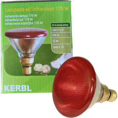 Kerbl Żarówka Promiennik Podczerwieni 175W Czerwona
