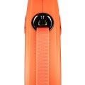 FLEXI XTREME Smycz automatyczna taśma z amortyzatorem L 8m do 55kg POMARAŃCZOWA