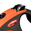 FLEXI XTREME Smycz automatyczna taśma z amortyzatorem L 8m do 55kg POMARAŃCZOWA