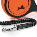 FLEXI XTREME Smycz automatyczna taśma z amortyzatorem L 8m do 55kg POMARAŃCZOWA